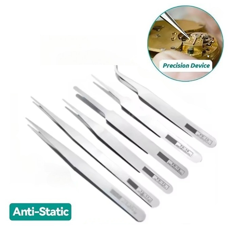 6Pcs Anti-static Stainless Ste - Diy Electronics Set ulasan dan harga