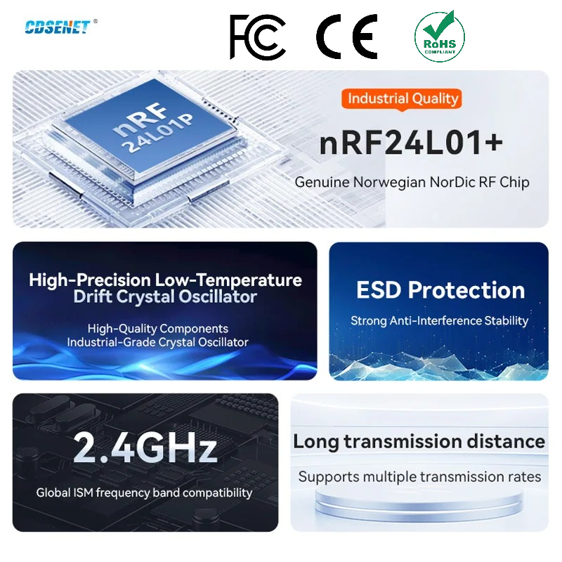 2pcs nRF24L01+ PA LNA 2.4GHz W - Nrf24L01 Module Wireless ulasan dan harga