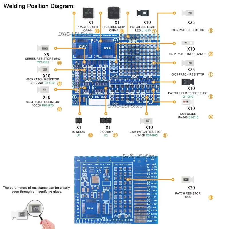 02 Patch Components Electronic - Diy Electronics Kits For Kids ulasan dan harga