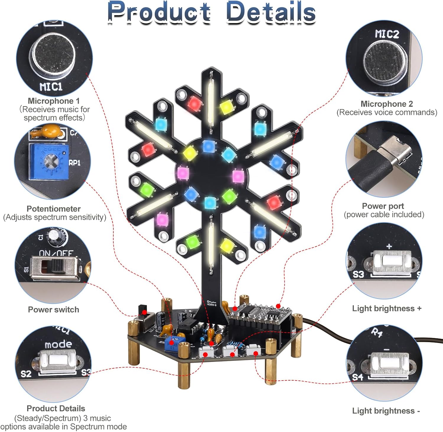 Voice Control Spectrum Light S - Diy Electronics Kits For Kids ulasan dan harga
